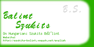 balint szukits business card